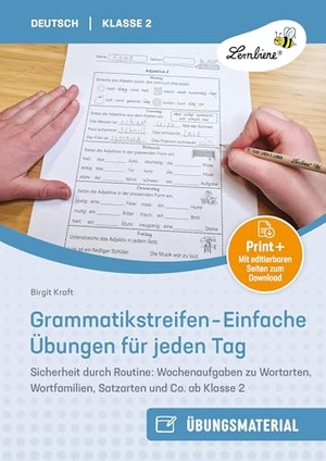 Kraft, Birgit. Grammatikstreifen - Einfache Übungen für jeden Tag - Sicherheit durch Routine: Wochenaufgaben zu Wortar ten, Wortfamilien, Satzarten und Co. ab Klasse 2. Lernbiene Verlag i.d. AAP, 2026.