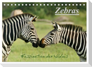 Zebras - Faszination der Wildnis (Tischkalender 2025 DIN A5 quer), CALVENDO Monatskalender