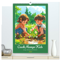 Coole Manga Kids. Lustige Abenteuer im Pixelreich (hochwertiger Premium Wandkalender 2025 DIN A2 hoch), Kunstdruck in Hochglanz