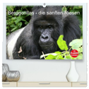 Berggorillas - die sanften Riesen (hochwertiger Premium Wandkalender 2025 DIN A2 quer), Kunstdruck in Hochglanz