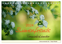 Blumenfreude Terminkalender (Tischkalender 2024 DIN A5 quer), CALVENDO Monatskalender