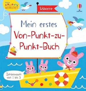 Oldham, Matthew. Kleine Kreativ-Werkstatt - Mein erstes Von-Punkt-zu-Punkt-Buch - Zahlenraum bis 5 - interaktives Punkte-Verbinden-Buch für Kinder ab 3 Jahren. Usborne Verlag, 2026.