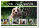 English Cocker Spaniels - Ein Spaziergang im Park (Tischkalender 2024 DIN A5 quer), CALVENDO Monatskalender