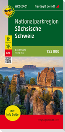 Nationalparkregion Sächsische Schweiz, Wanderkarte 1:25.000, mit Infoguide, freytag & berndt, WKD 2401