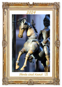Pferde sind Kunst - vertikal (Wandkalender 2024 DIN A3 hoch), CALVENDO Monatskalender