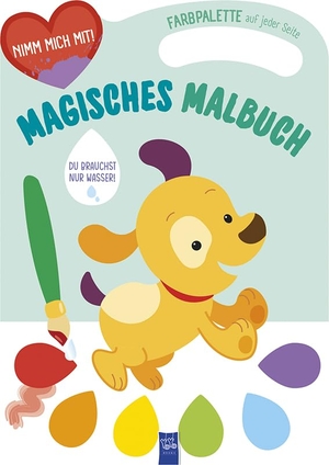 Magisches Malbuch - Cover grün (Hund). Yo Yo Books, 2024.
