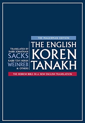 Sacks, Jonathan. The English Koren Tanakh, Magerman Edition, Large. Koren Publishers, 2022.