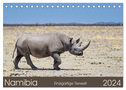 Namibia - einzigartige Tierwelt (Tischkalender 2024 DIN A5 quer), CALVENDO Monatskalender