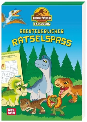 Jurassic World Explorers: Abenteuerlicher Rätselspaß - Dinosaurier-Rätselblock für Kinder ab 3 Jahren mit Labyrinthen, Suchbildern, Denkspielen und Sachwissen. Nelson Verlag, 2024.