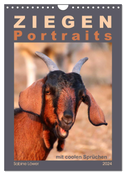 Ziegenportraits (Wandkalender 2024 DIN A4 hoch), CALVENDO Monatskalender