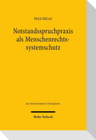 Notstandsspruchpraxis als Menschenrechtssystemschutz