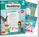 180 Days(r) Reading, Writing and Math for Grade 2: 3-Book Set
