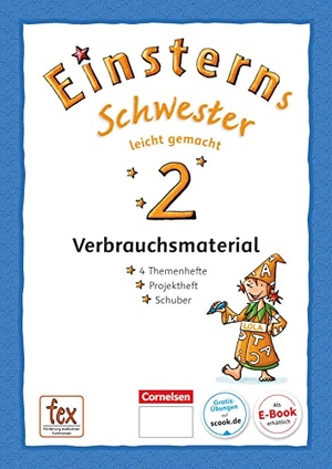 Bauer, Roland / Dreier-Kuzuhara, Daniela et al. Einsterns Schwester 2. Schuljahr - Leicht gemacht - Themenhefte 1-4 und Projektheft mit Schuber. Verbrauchsmaterial. Sprache und Lesen. Cornelsen Verlag GmbH, 2018.