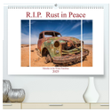 R.I.P. Rust in Peace - Marodes in der Wüste Namibias (hochwertiger Premium Wandkalender 2025 DIN A2 quer), Kunstdruck in Hochglanz