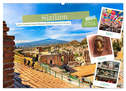 Sizilien, Ätna-Catania-Cefalu-Messina-Syrakus-Taormina-Tindari (Wandkalender 2024 DIN A2 quer), CALVENDO Monatskalender