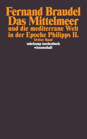 Braudel, Fernand. Das Mittelmeer und die mediterrane Welt in der Epoche Philipps II - Übersetzt von Grete Osterwald und Günter Seib. 3 Bände. Suhrkamp Verlag, 1998.