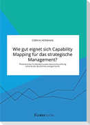 Wie gut eignet sich Capability Mapping für das strategische Management? Theoretisches Fundament sowie Veranschaulichung anhand des deutschen Energiemarkts