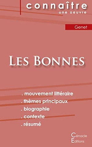 Genet, Jean. Fiche de lecture Les Bonnes de Jean Genet (analyse littéraire de référence et résumé complet). Les Éditions du Cénacle, 2022.