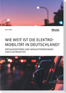 Wie weit ist die Elektromobilität in Deutschland? Erfolgsfaktoren und Herausforderungen von Elektroautos