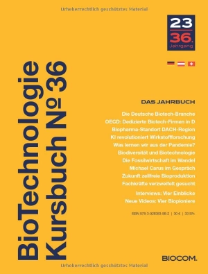 Andreas, Mietzsch (Hrsg.). BioTechnologie Kursbuch Nr. 36. BIOCOM AG, 2023.