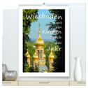Wiesbaden - mit den Kirchen durch das Jahr (hochwertiger Premium Wandkalender 2025 DIN A2 hoch), Kunstdruck in Hochglanz