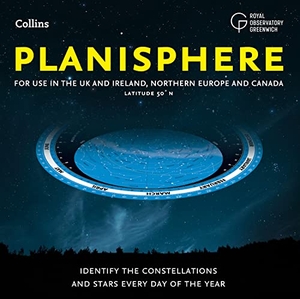 Collins Astronomy / Dunlop et al. Planisphere - Latitude 50°N - for Use in the Uk and Ireland, Northern Europe, Northern USA and Canada. HarperCollins Publishers, 2013.