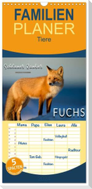 Familienplaner 2024 - Fuchs - schlauer Räuber mit 5 Spalten (Wandkalender, 21 x 45 cm) CALVENDO