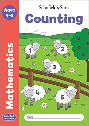 Marchand / Reddaway et al. Get Set Mathematics: Counting, Early Years Foundation Stage, Ages 4-5. Schofield & Sims Ltd, 2018.