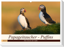 Papageitaucher - Puffins (Wandkalender 2024 DIN A2 quer), CALVENDO Monatskalender