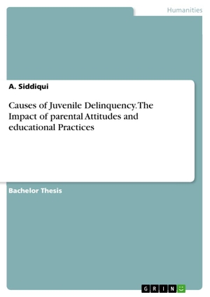 Siddiqui, A.. Causes of Juvenile Delinquency. The Impact of parental Attitudes and educational Practices. GRIN Verlag, 2020.