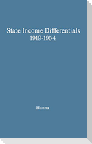State Income Differentials, 1919-1954