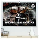Schlagzeug onstage (hochwertiger Premium Wandkalender 2024 DIN A2 quer), Kunstdruck in Hochglanz