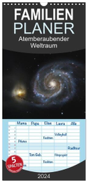 Familienplaner 2024 - Atemberaubender Weltraum mit 5 Spalten (Wandkalender, 21 x 45 cm) CALVENDO
