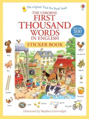 First Thousand Words in English Sticker Book. Usborne Publishing, 2014.