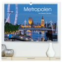 Metropolen zur blauen Stunde 2024 (hochwertiger Premium Wandkalender 2024 DIN A2 quer), Kunstdruck in Hochglanz