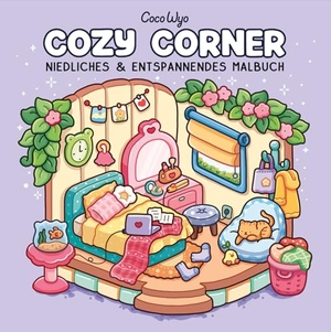 Cozy Corner - Malbuch für Erwachsene, Teenager und Kinder (Cozy Spaces Coloring). Adrian Wimmelbuchverlag, 2025.