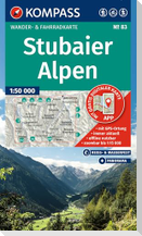 KOMPASS Wanderkarte 83 Stubaier Alpen 1:50.000