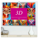 3D - Abstrakte und futuristische Illustrationen (hochwertiger Premium Wandkalender 2025 DIN A2 quer), Kunstdruck in Hochglanz