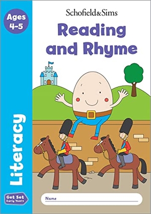 Marchand / Reddaway et al. Get Set Literacy: Reading and Rhyme, Early Years Foundation Stage, Ages 4-5. Schofield & Sims Ltd, 2018.