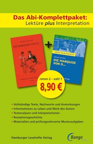 Kleist, Heinrich von. Die Marquise von O... - Das Abi-Komplettpaket. Lektüre plus Interpretation. Hamburger Lesehefte, 2016.