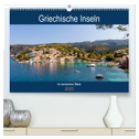 Griechische Inseln im Ionischen Meer (hochwertiger Premium Wandkalender 2025 DIN A2 quer), Kunstdruck in Hochglanz