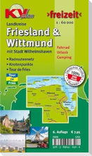 Friesland & Wittmund Kreiskarte, KVplan, Radkarte/Freizeitkarte/Routenkarte zur Tour-de-Fries, 1:60.00
