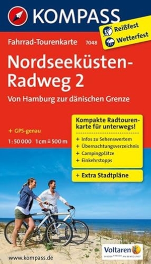 Nordseeküstenradweg 2, Von Hamburg/Elbe zur dänischen Grenze 1 : 50 000 - Fahrrad-Tourenkarte. GPS-genau. Kompass Karten GmbH, 2013.