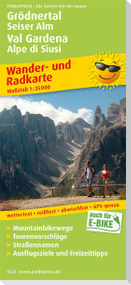Grödnertal, Seiser Alm / Val Gardena, Alpe di Siusi Wander- und Radkarte 1 : 35 000