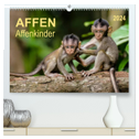 Affen - Affenkinder (hochwertiger Premium Wandkalender 2024 DIN A2 quer), Kunstdruck in Hochglanz