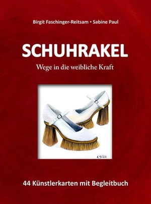 Faschinger-Reitsam, Birgit / Sabine Paul (Hrsg.). Schuhrakel - 44 Künstlerkarten mit Begleitbuch. Frauenschuh-Verlag, 2017.