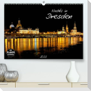 Nachts in Dresden (Premium, hochwertiger DIN A2 Wandkalender 2023, Kunstdruck in Hochglanz)