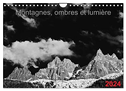 Montagnes, ombres et lumière (Calendrier mural 2024 DIN A4 vertical), CALVENDO calendrier mensuel