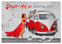 Street-Art in Digital-Art by Mausopardia (Tischkalender 2024 DIN A5 quer), CALVENDO Monatskalender