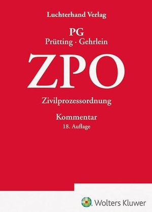 Prütting, Hanns / Markus Gehrlein (Hrsg.). ZPO - Kommentar - Zivilprozessordnung. Hermann Luchterhand Verla, 2026.